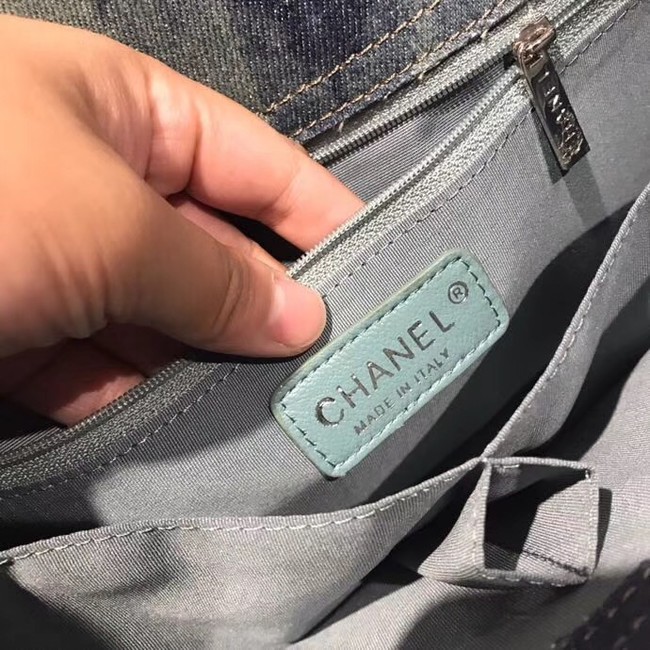 Chanel Flap Bag Original Denim Shoulder Bag D1113 grey
