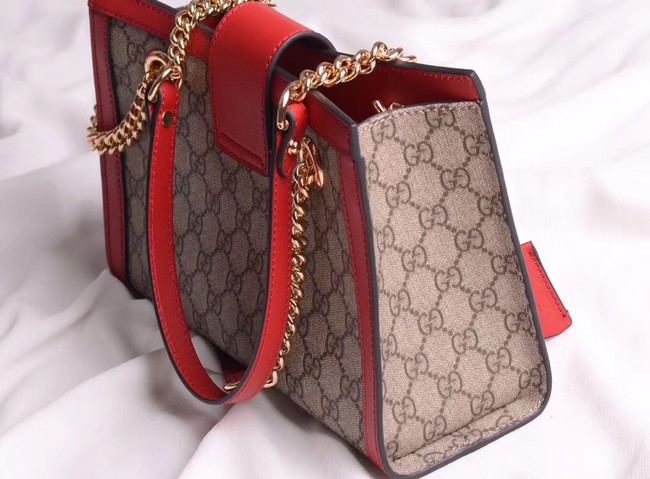 Gucci original Padlock shoulder bag 498156 red