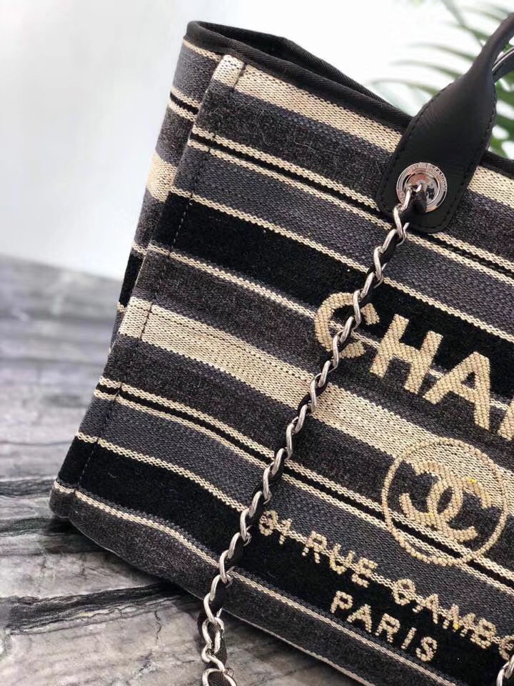 Chanel Shopping Bag Original A66941 Gray& Dark Gray & Black