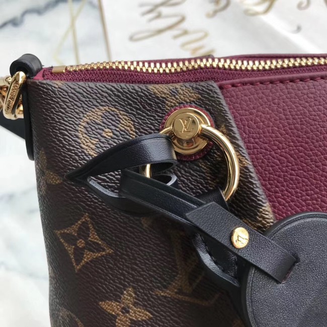 Louis Vuitton Monogram Canvas original V TOTE MM M43949 Bordeaux Red