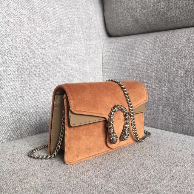 Gucci Dionysus velvet super mini bag 476432 Taupe