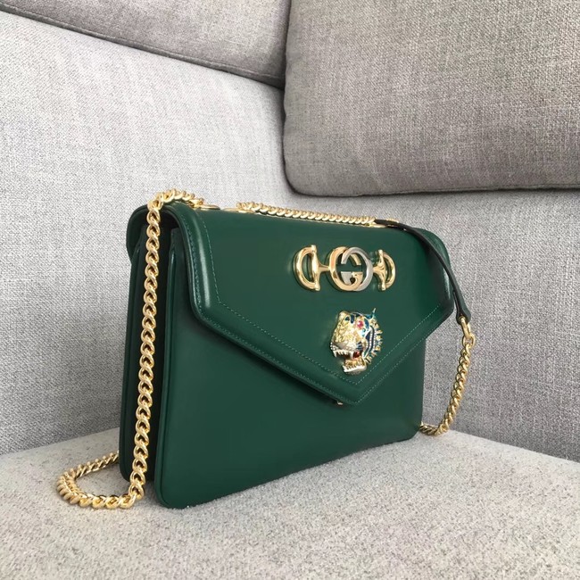 Gucci Rajah medium shoulder bag 537241 green