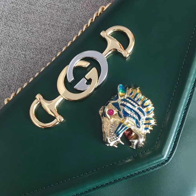 Gucci Rajah medium shoulder bag 537241 green