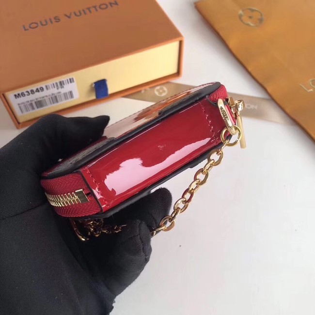 Louis Vuitton Monogram Vernis original MICRO BOITE CHAPEAU MM63484 red