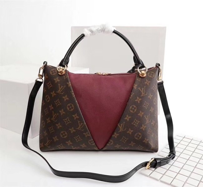 Louis Vuitton V TOTE MM M43949 Bordeaux Red