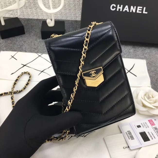 Chanel Original Clutch with Chain A81226 Calfskin & Gold-Tone Metal A81226 Black