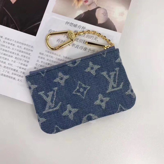 Louis vuitton original KEY POUCH M62650 blue