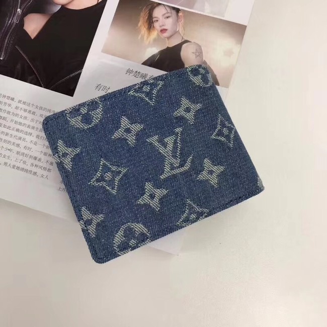 Louis vuitton original MULTIPLE WALLET M60895 blue