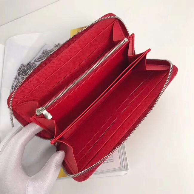 Louis vuitton original ZIPPY WALLET SUPREME 60017 red