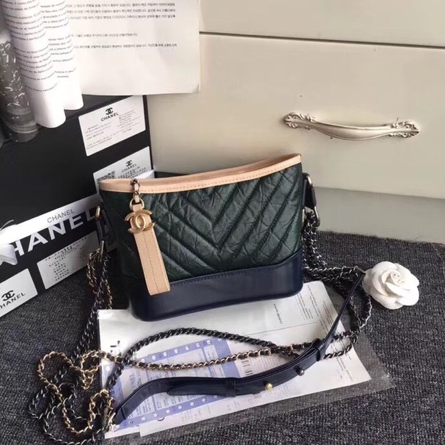 CHANEL GABRIELLE Hobo Bag A91810 green&black