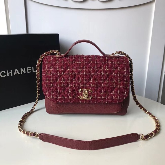 Chanel Flap Shoulder Bag Original Leather A55814 Burgundy