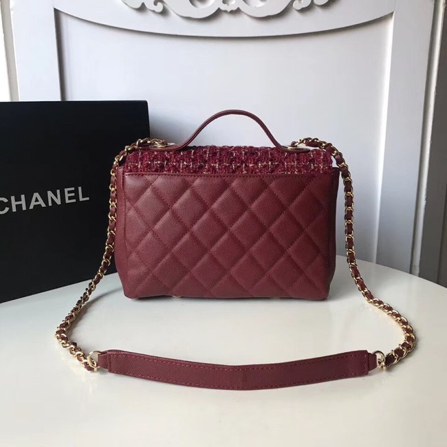 Chanel Flap Shoulder Bag Original Leather A55814 Burgundy