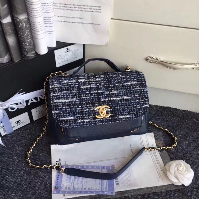 Chanel Flap Shoulder Bag Original Leather A55814 blue