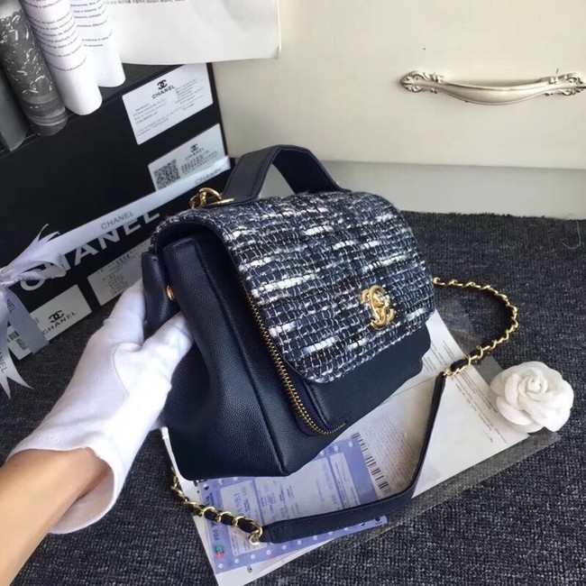 Chanel Flap Shoulder Bag Original Leather A55814 blue