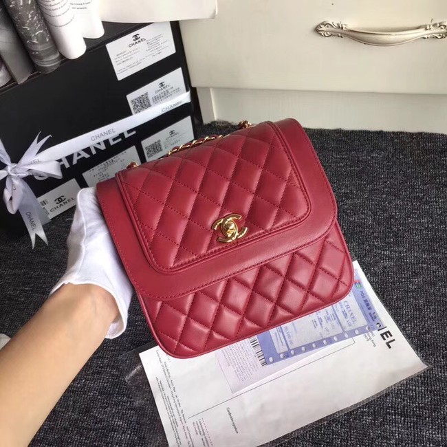 Chanel Original Classic Handbag 25698 red