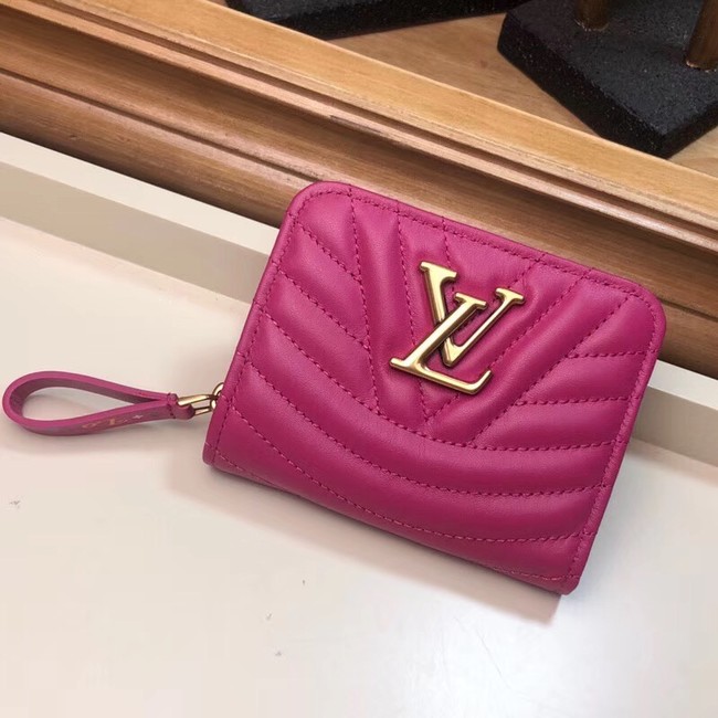 LOUIS VUITTON NEW WAVE COMPACT WALLET M63789 Peach red