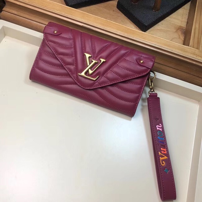 LOUIS VUITTON NEW WAVE LONG WALLET M63298 fuchsia