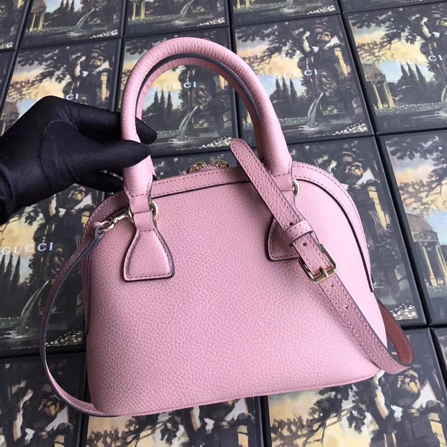 Gucci GG Leather Tote Bag 449661 pink