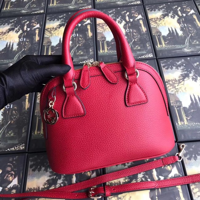 Gucci GG Leather Tote Bag 449661 red