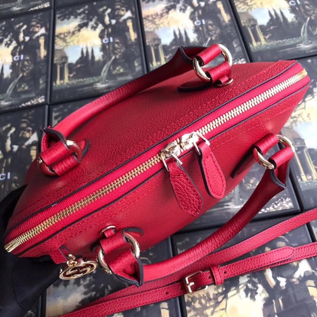 Gucci GG Leather Tote Bag 449662 red