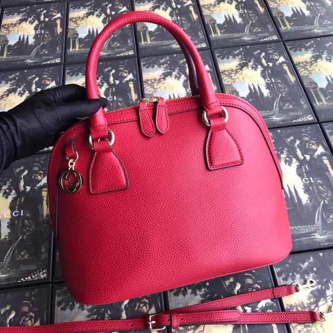 Gucci GG Leather Tote Bag 449662 red