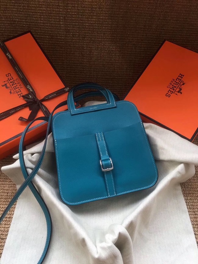 Hermes Original Halzan mini bag H069523 bleu zanzibar