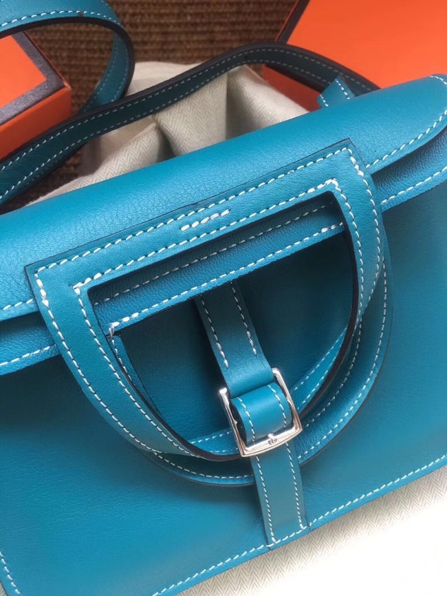 Hermes Original Halzan mini bag H069523 bleu zanzibar