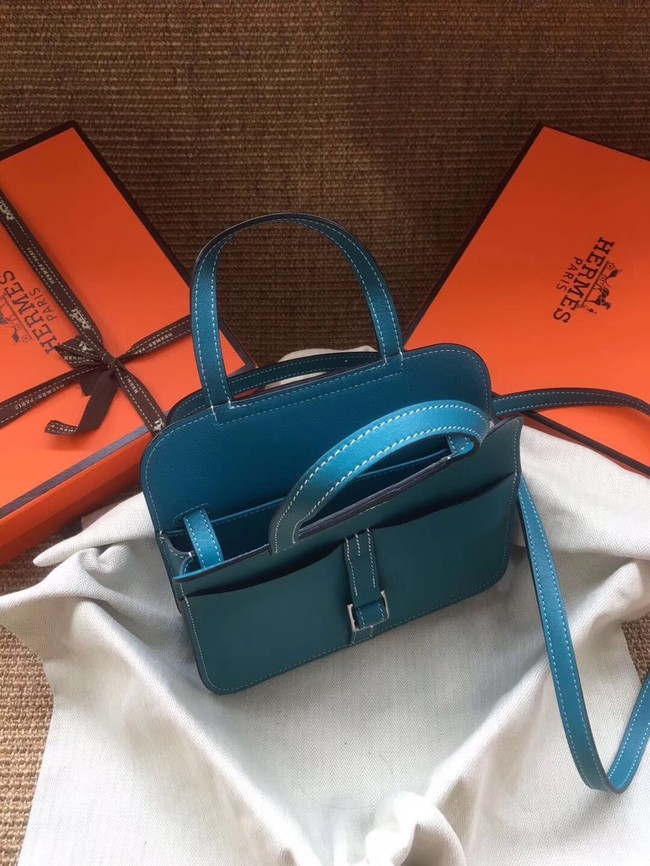 Hermes Original Halzan mini bag H069523 bleu zanzibar