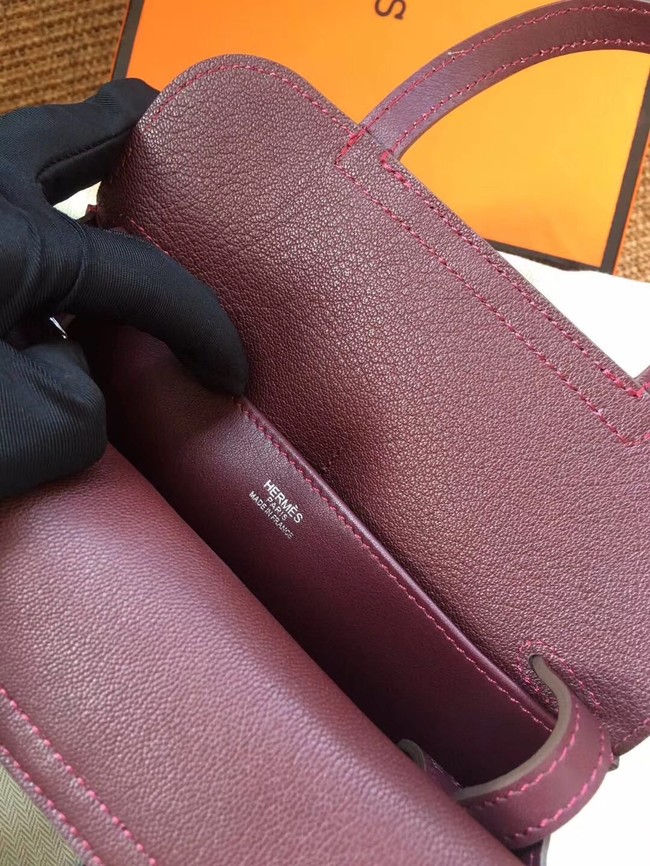 Hermes Original Halzan mini bag H069523 bordeaux