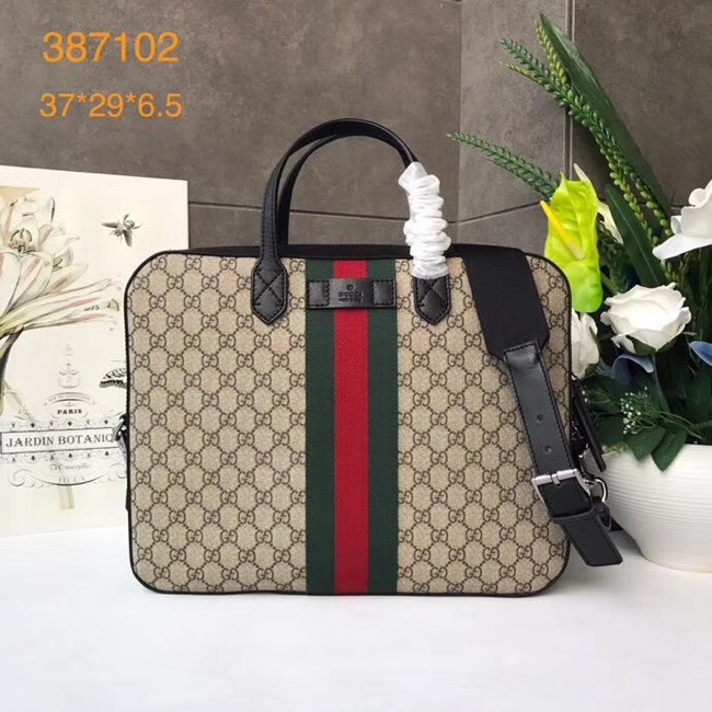 Gucci GG canvas top quality tote bag 387102 brown