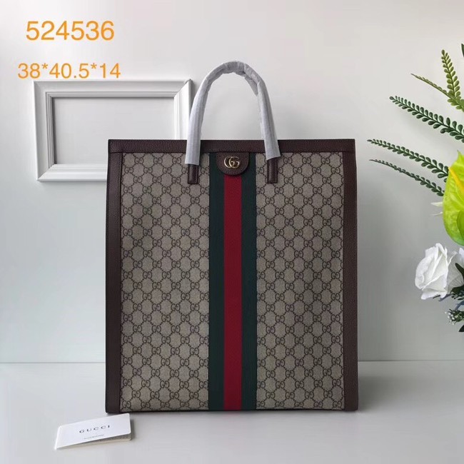 Gucci Ophidia GG medium top handle bag 524536 brown