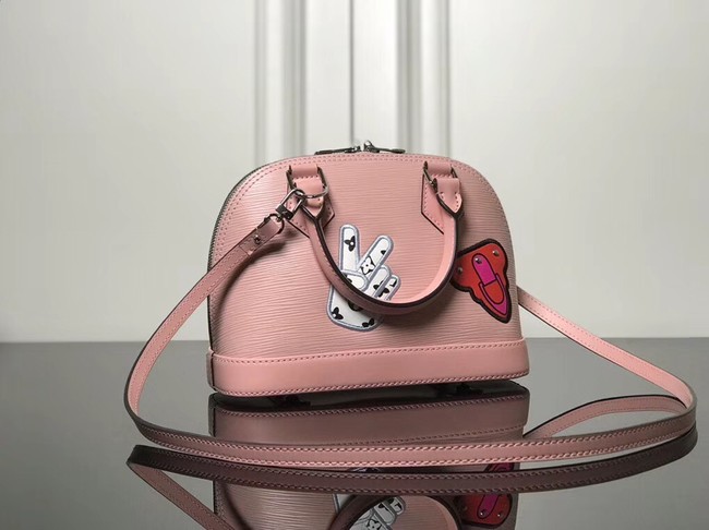 Louis Vuitton original Epi Leather ALMA BB M52481 Rose Ballerine Pink