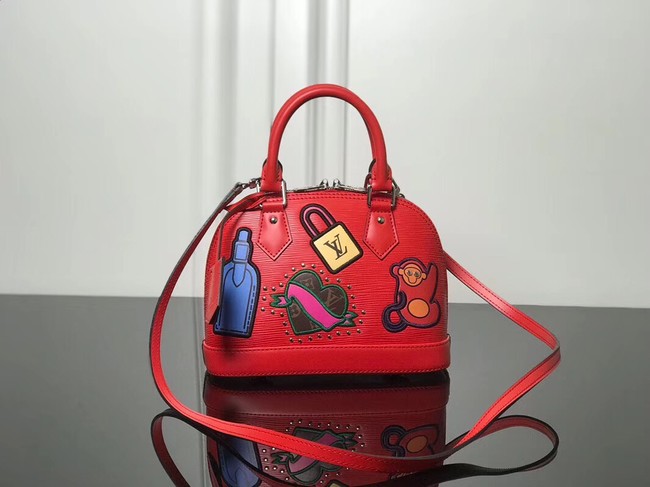 Louis Vuitton original Epi Leather ALMA BB M52481 red