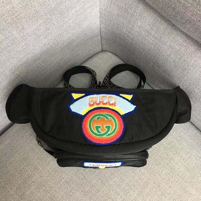 Gucci Belt bag with Gucci 80s patch 536842 black