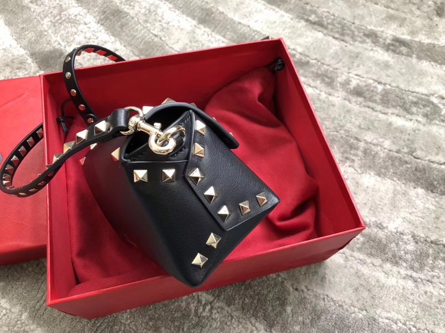 VALENTINO Rockstud leather cross-body bag 04235 black