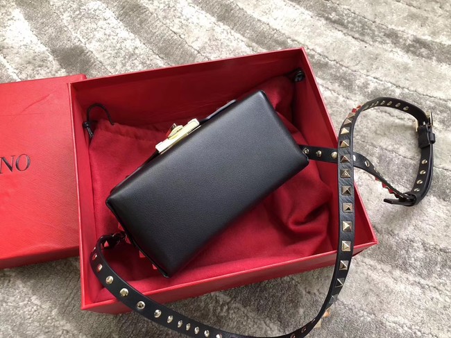 VALENTINO Rockstud leather cross-body bag 04235 black