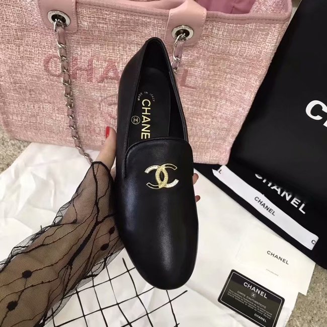 Chanel Loafers Lambskin CH2447LS Black