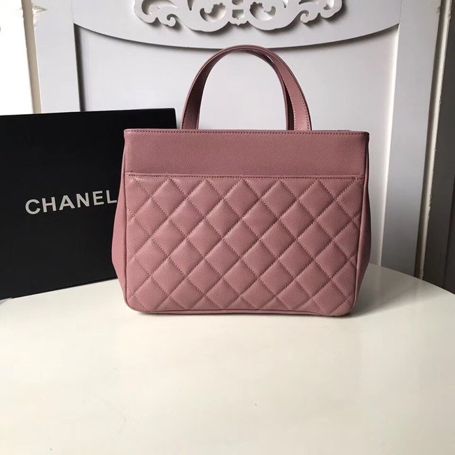 CHANEL Shopping Bag Grained Calfskin & Gold-Tone Metal A93794 pink