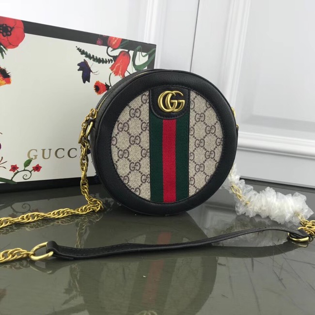 Gucci Ophidia mini GG round shoulder bag 171285 black