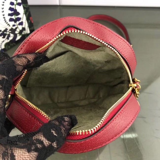 Gucci Ophidia mini GG round shoulder bag 171285 red