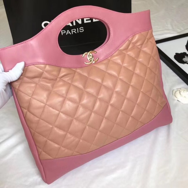 CHANEL 31 Large Shopping Bag A57977 pink& apricot