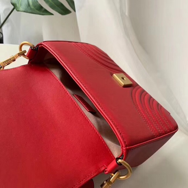 Gucci GG Marmont mini top handle bag 547260 red