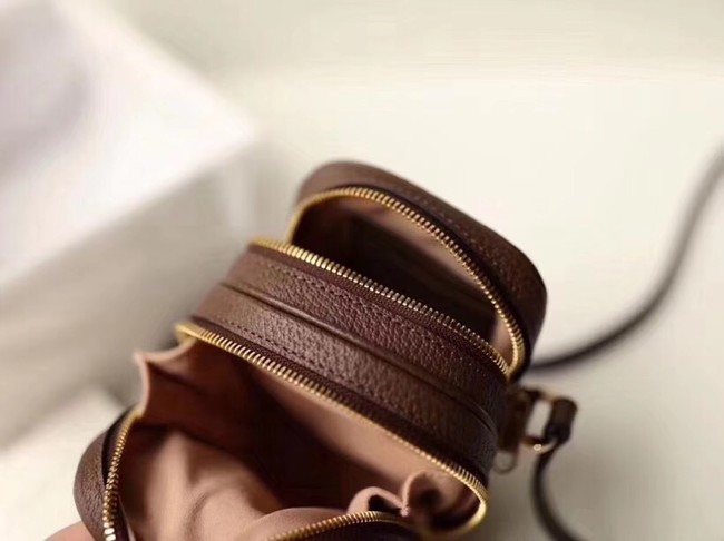 Gucci GG canvas mini shoulder bag 546595 brown