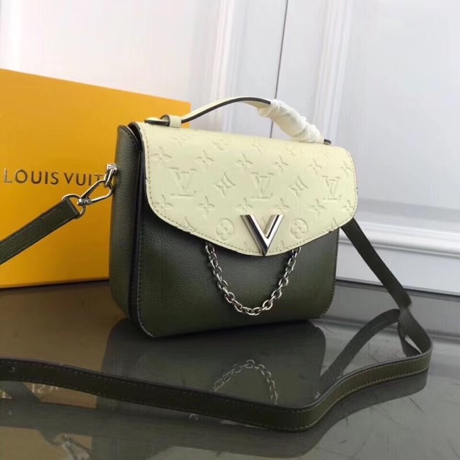 Louis Vuitton Should V Bag Saddle M53382 green&white