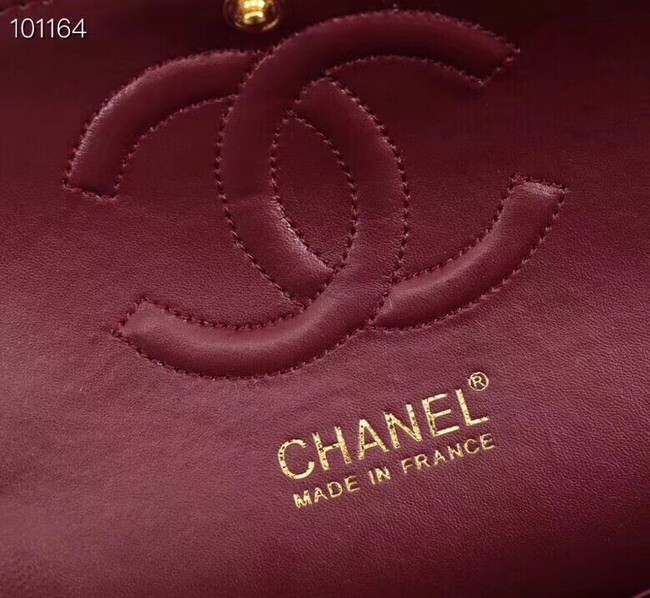 Chanel Tweed Calfskin 1112 red Gold-Tone Metal