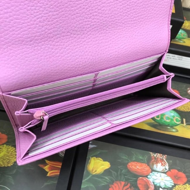 Gucci Calfskin Leagther Wallet 499326 pink	