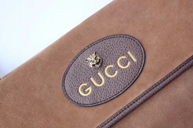 Gucci GG Supreme messenger bag 495654 Chestnut suede