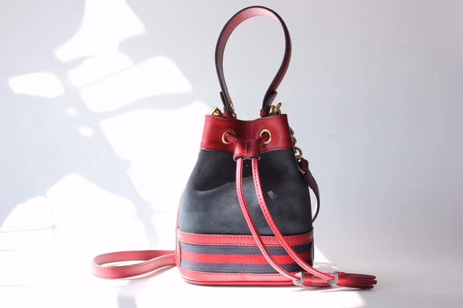 Gucci Rajah mini bucket bag 550620 black suede