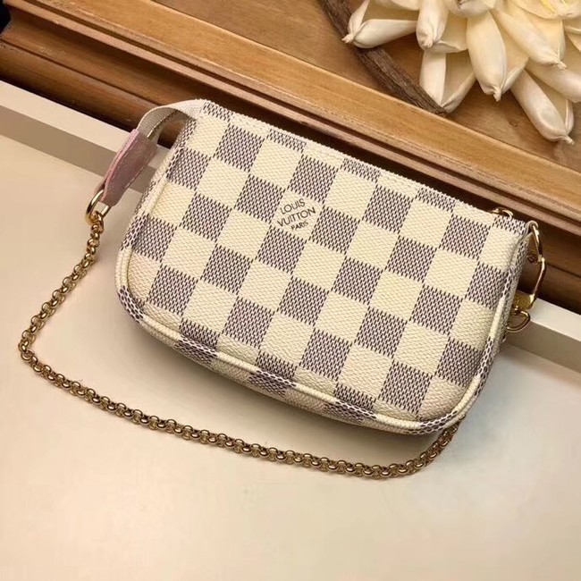 Louis Vuitton Damier Azur MINI POCHETTE ACCESSOIRES M58009