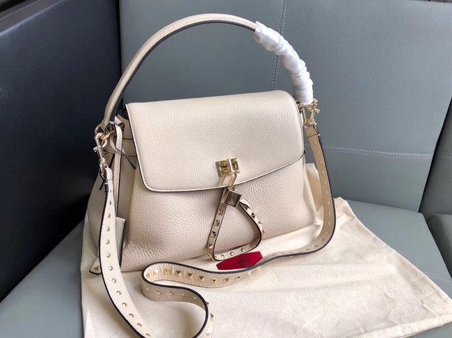 VALENTINO Rockstud leather tote 4987 off-white